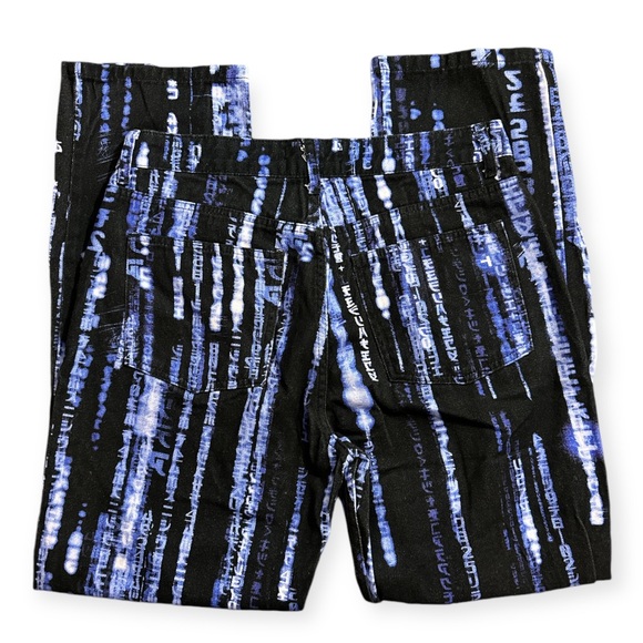 JADED LONDON x MATRIX | Blue Encryption Denim Jeans - Picture 4 of 6